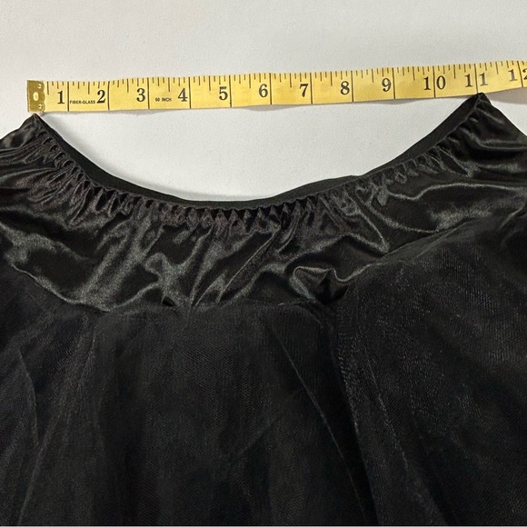 Black Fairy Grunge Tutu Skirt Adult M Stretch Tiered Mesh Goth Emo Punk Ballet - Picture 6 of 8
